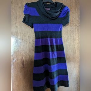 Purple and Black Cowl Neck Sweater Dreas